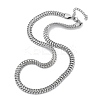 304 Stainless Steel Wheat Chain Necklaces for Women NJEW-U019-01P-4