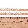 AB Color Plated Transparent Glass Beads Strands GLAA-G127-01-01E-2