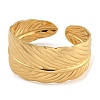 Real 18K Gold Plated 304 Stainless Steel Cuff Bangles LS-BJEW-L695-001G-02-2