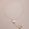 Elegant Hollow Flower Y-Shaped Chain Pendant Lariat Necklaces for Autumn/Winter RX2303-4-3