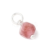 Natural Colorful Tourmaline Dice Charms PALLOY-JF04580-03-4