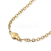 Ion Plating(IP) 304 Stainless Steel Mushroom Link Chain Necklace NJEW-K249-03G-2