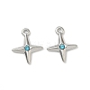304 Stainless Steel Rhinestone Pendants STAS-L308-04A-P-1