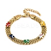 304 Stainless Steel Cable Chain Bracelets BJEW-G747-07G-4
