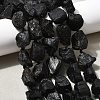 Raw Rough Natural Black Tourmaline Beads Strands G-B172-A01-1