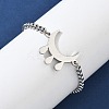 Moon 304 Stainless Steel Link Bracelets BJEW-M097-02P-3