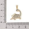 Brass Micro Pave Cubic Zirconia Pendants KK-E111-45E-G-3