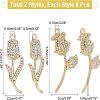 16Pcs 2 Style  Rack Plating Alloy Pendants PALLOY-FH0001-80-4