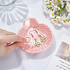 Shell Shaped Porcelain Jewelry Storage Display Trays for Rings AJEW-SP0006-06A-02-3