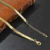 4mm Rack Plating Brass Herringbone Chain Necklaces for Women Men MAK-L044-16G-1