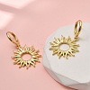 Sun Brass Hoop Earrings EJEW-H180-30D-G-3