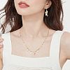 20Pcs 5 Colors Natural Cultured Freshwater Pearl  Charms PALLOY-TAC0165-8