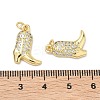Brass Micro Pave Cubic Zirconia Pendants KK-P345-65G-3
