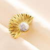 Adjustable 304 Stainless Steel Cuff Open Rings for Women EY4834-9-1