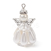 Pearlized Glass Pearl Beads  Pendants PALLOY-MZ00487-04-1
