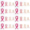 Fingerinspire 32Pcs 4 Style Breast Cancer Awareness Ribbon Computerized Embroidery Cloth Iron on Patches PATC-FG0001-31-1