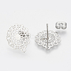 Non-Tarnish 304 Stainless Steel Stud Earring Findings X-STAS-S079-34B-2
