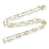 Brass Cable Chains Necklace Making MAK-S072-16A-14KC-3