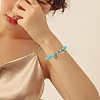 5Pcs 5 Style Handmade Polymer Clay Stretch & Brass Beaded & Alloy Link Chain Bracelets Set BJEW-SZ0001-66C-6