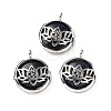 Synthetic Blue Goldstone Locket Pendants G-G982-01P-24-1