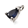 Brass Micro Pave Cubic Zirconia Pendants KK-D356-08G-P-2
