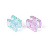 UV Plating Transparent Acrylic European Beads X-OACR-M027-02H-3
