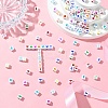 800Pcs 2 Styles Opaque White Acrylic Beads MACR-YW0003-31-3