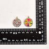 5Pcs Eco-Friendly Brass Micro Pave Cubic Zirconia with Enamel Pendants KK-SZ0005-71-8