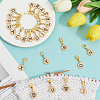 Alloy Enamel Pendant Locking Stitch Markers HJEW-SC00140-3