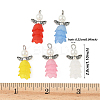 50Pcs 5 Colors ABS Plastic Imitation Pearl & Acrylic Pendant PALLOY-JF03939-2