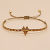Handmade MIYUKI Glass Seed Bead Heart Braided Bracelets for Women LI3804-3-1