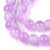 Baking Paint Imitation Jade Glass Round Bead Strands X1-DGLA-N003-10mm-04-3