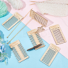 1 Set Wooden Ruler Per Inch/Millimeter DIY-BC0006-81-4