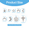 18Pcs 9 Styles 304 Stainless Steel Pendants STAS-TA0001-84-4