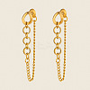 304 Stainless Steel Chain Tassel Stud Earrings for Women IO3537-1-1