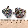 Electroplated Raw Rough Natural Druzy Agate Pendants G-H084-07P-04-3