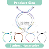 20Pcs 5 Colors Nylon Thread Cord for DIY Bracelet Making AJEW-DC00015-2