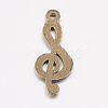 Tibetan Style Alloy Treble Clef Pendants TIBEP-R315-AB-FF-3