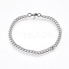 Tarnish Resistant 304 Stainless Steel Curb Chain Bracelets BJEW-P236-11P-1