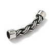 304 Stainless Steel Braided Cord Connector Charms STAS-H238-05A-AS-2
