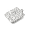304 Stainless Steel Pendant Rhinestone Settings STAS-D192-05P-2