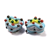 Hand Painted Acrylic with Enamel Beads MACR-D031-06F-2