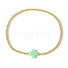 Brass Round Beads Stretch Bracelets VH4184-7-1