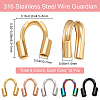 60Pcs 5 Color 316 Surgical Stainless Steel Wire Guardian and Protectors STAS-BBC0004-40-2