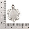 304 Stainless Steel Pendant Cabochon Settings STAS-C122-16B-P-3