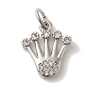 Brass Micro Pave Cubic Zirconia Pendants KK-C072-39P-1