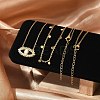 304 Stainless Steel Stackable Double Layer Necklaces NJEW-S435-03G-A-1