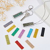 1Pc Alloy & Stainless Steel Hollow Flower Rectangle Diffuser Locket Pendant Cable Chain Necklaces NJEW-FH0001-26-4
