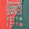 24Pcs 12 Styles Christmas Theme Alloy Enamel Pendants ENAM-FS0004-32-5