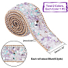 2Rolls 2 Colors Gemstone Chips Iron On Applique Metal Chain Sewing Accessories DIY-PH0002-24-2